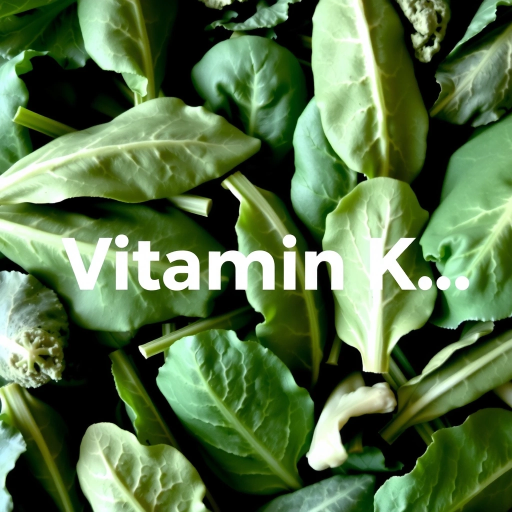 Verduras de hoja verde oscuro, fuente de Vitamina K.